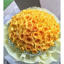 99 Yellow Roses Bouquet
